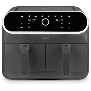Tower T17194 Elite Dual Basket Air Fryer with Digital Control Panel, Match Cook & Smart Finish Functions, 8 Cooking Presets, Vortx Technology, 8L, 170 Black 1.5L Tower T17194 Elite Dual Basket Air Fryer with Digital Control Panel, Match Cook & Smart Finish Functions, 8 Cooking Presets, Vortx Technology, 8L, 170 Black 1.5L