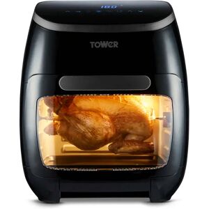 Tower Xpress Pro Combo T17076 Vortx 10-in-1 Digital Air Fryer Oven with Rapid Air Circulation, 60-Minute Timer, 11 L, 2000 W, Black black 37.5 H x 39.0 W x 33.0 D cm