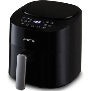 Netta 4.2l Digital Air Fryer With 60 Minutes Timer, 1300w - Touch Screen Blue Led Display And Fully Adjustable Temperature Control For Low Fat Cooking black 34.0 H x 26.0 W x 27.0 D cm