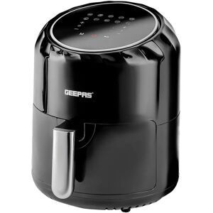 Geepas Vortex 3.5L Digital Air Fryer, 10-In-1 Air Fryer With Touchscreen, 60 Minutes Timer & Non-Stick Basket, Oil Free Fat Free Toaster Oven 1400W Bl black/gray 34.3 H x 28.4 W x 28.4 D cm