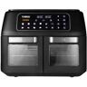 Tower Vortx Vizion Dual Compartment Air Fryer Oven With Digital Touch Panel, 11L, Black black 32.2 H x 40.5 W x 31.8 D cm