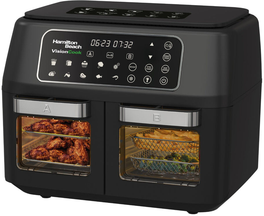 Hamilton Beach VisionCook Digital Dual Air Fryer Oven Black 11.62L