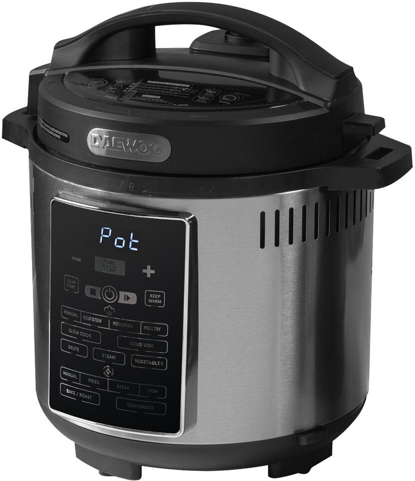 Daewoo 6 Litre Air Fryer Pressure Cooker black;Stainless steel 6L