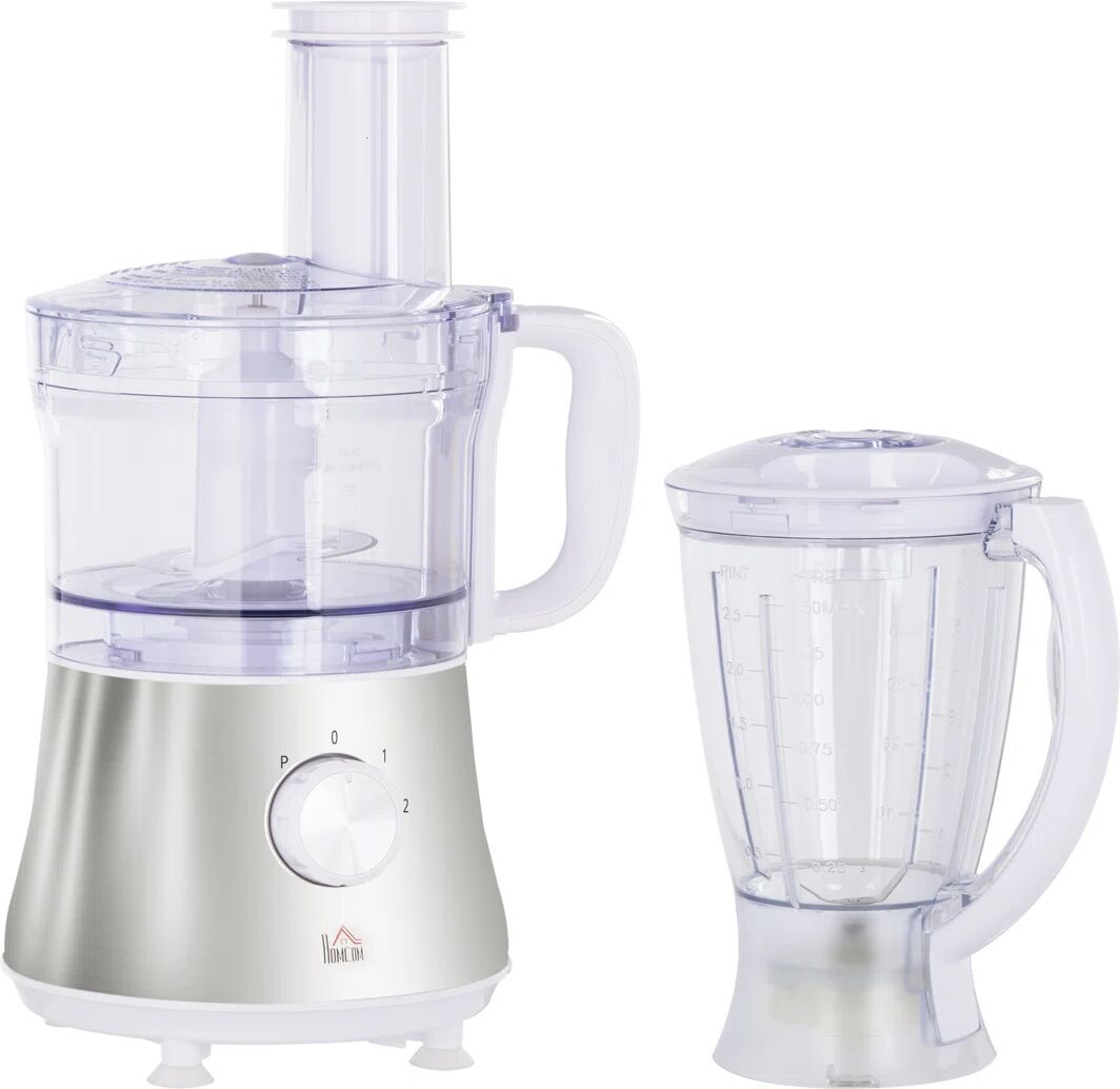 HOMCOM 1.5L Food Processor white 16.0 H x 20.5 W x 19.0 D cm