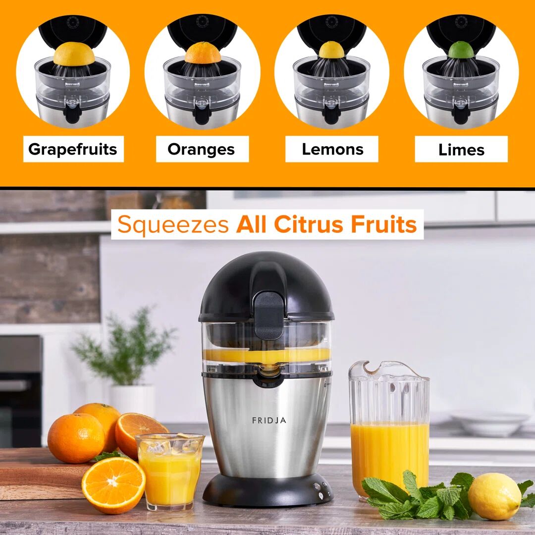 Fridja F900 Automatic Citrus Juicer black/orange 32.0 H x 17.0 W x 17.0 D cm