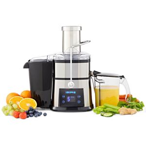 GEEPAS Juice Extractor Digital Centrifugal Juicer Machines for Whole Fruits & Vegetables 5 Speed Touch Control 1L Jug 2L Pomace Container Stainl Silver 1L GEEPAS Juice Extractor Digital Centrifugal Juicer Machines for Whole Fruits & Vegetables 5 Speed Touch Control 1L Jug 2L Pomace Container Stainl Silver 1L