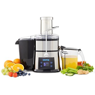 GEEPAS Juice Extractor Digital Centrifugal Juicer Machines for Whole Fruits & Vegetables 5 Speed Touch Control 1L Jug 2L Pomace Container Stainl Silver 1L GEEPAS Juice Extractor Digital Centrifugal Juicer Machines for Whole Fruits & Vegetables 5 Speed Touch Control 1L Jug 2L Pomace Container Stainl Silver 1L