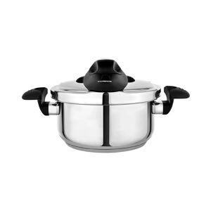 Tower T920002 Pressure Cooker, Twist/Turn Lid, Stainless Steel, 4 Litre, 22 cm black/gray 19.5 H x 38.0 W x 25.5 D cm