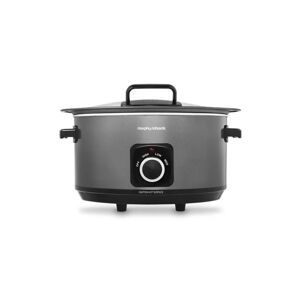 Morphy Richards Sear & Stew 6.5L Hinged Lid Slow Cooker black/gray 24.0 H x 37.0 W x 12.6 D cm