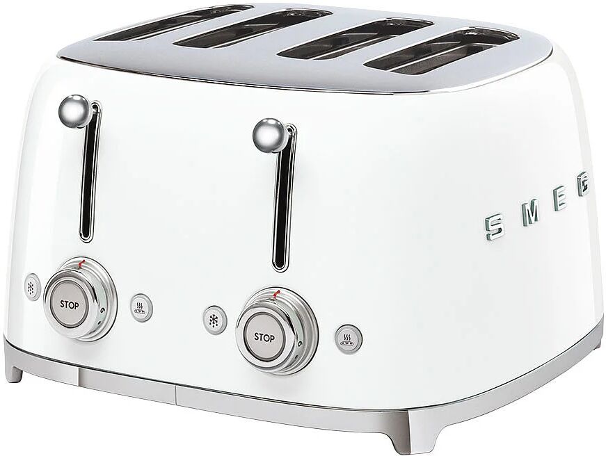 Smeg 50s Style Retro Four Slice Toaster white 19.8 H x 32.0 W x 33.0 D cm