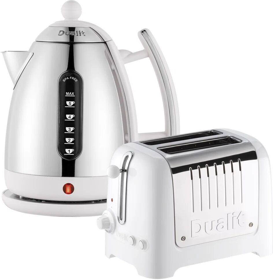 Dualit 1.5L Electric Kettle & Toaster Bundle white