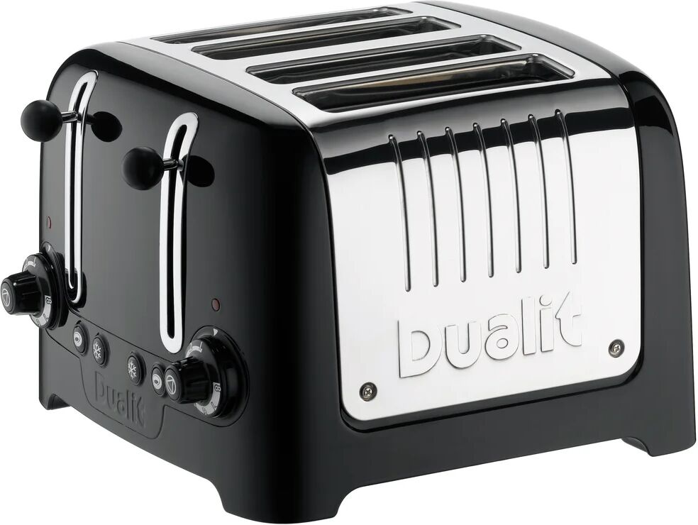 Dualit Lite 4 Slot Toaster, Bagel & Defrost Settings, 36mm Wide Slots black 20.0 H x 28.0 W x 31.0 D cm