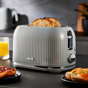 Geepas Electric Kettle 2 Slice Bread Toaster & Microwave Kitchen Set 3000W 1.7L Textured Cordless Kettle 2 Slice Toaster with 7 Level Browning Control Cream