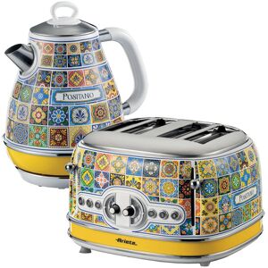 Ariete Positano 1.7L Kettle & 4 Slice Toaster Multi Ariete Positano 1.7L Kettle & 4 Slice Toaster Multi