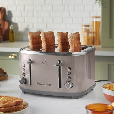 Russell Hobbs Stylevia Toaster Mocha Brown 4 - Slice Russell Hobbs Stylevia Toaster Mocha Brown 4 - Slice