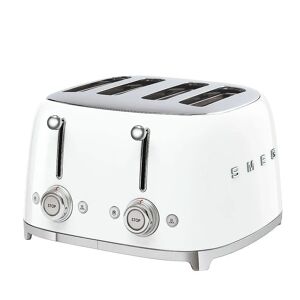 Smeg 50s Style Retro Four Slice Toaster white 19.8 H x 32.0 W x 33.0 D cm