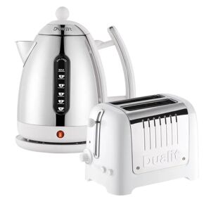 Dualit 1.5L Electric Kettle & Toaster Bundle white