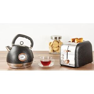 SQ Professional Epoque 1.8L Stainless Steel Electric Kettle and 2 Slice Toaster Set black 38.0 H x 22.0 W x 20.0 D cm