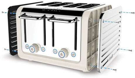 Dualit 4 Slice Architect Toaster Dualit Colour: White  - Size: 1981cm H x 83.8cm W x 4.5cm D Dualit 4 Slice Architect Toaster Dualit Colour: White  - Size: 1981cm H x 83.8cm W x 4.5cm D