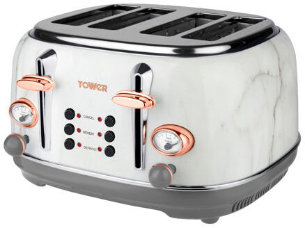 Tower Marble 4 Slice Toaster Tower  - Size: Rectangle 180 x 280cm Tower Marble 4 Slice Toaster Tower  - Size: Rectangle 180 x 280cm