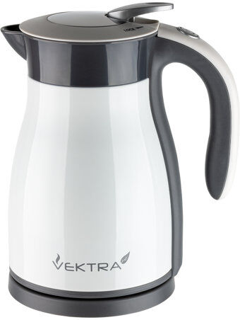 Vektra Vacuum Insulated Eco Friendly Stainless Steel Electric Kettle Vektra Colour: White, Capacity: 1.59 Quarts  - Size: 29cm H X 24cm W X 22cm D Vektra Vacuum Insulated Eco Friendly Stainless Steel Electric Kettle Vektra Colour: White, Capacity: 1.59 Quarts  - Size: 29cm H X 24cm W X 22cm D