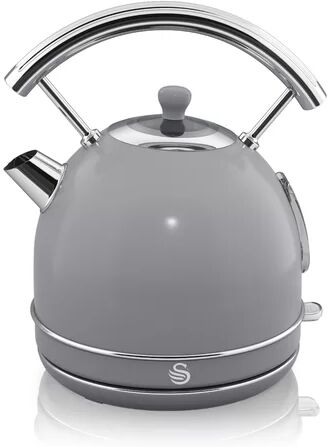 Swan 1.8L Stainless Steel Electric Kettle Swan Colour: Grey  - Size: Kingsize Swan 1.8L Stainless Steel Electric Kettle Swan Colour: Grey  - Size: Kingsize
