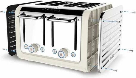 Dualit 4 Slice Architect Toaster Dualit Colour: White  - Size: 1981cm H x 76.2cm W x 4.5cm D