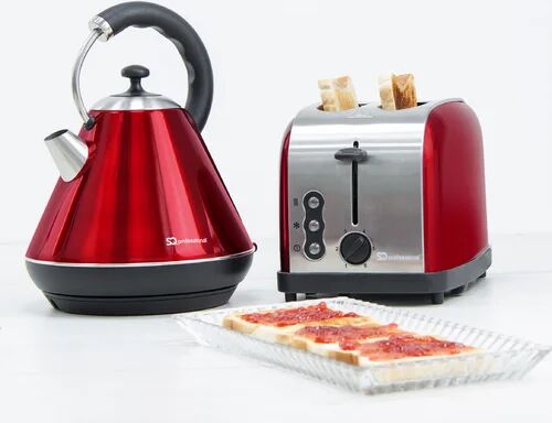 SQ Professional Gems 1.8L Stainless Steel Electric Kettle and 2 Slice Toaster Set SQ Professional Colour: Ruby/Metallic Red 100cm H X 43cm W X 43cm D SQ Professional Gems 1.8L Stainless Steel Electric Kettle and 2 Slice Toaster Set SQ Professional Colour: Ruby/Metallic Red 100cm H X 43cm W X 43cm D