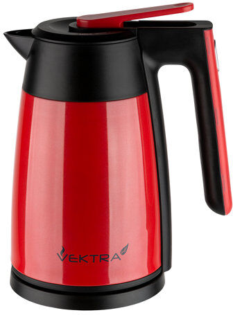Vektra Environmentally Eco Friendly 1.7L Stainless Steel Electric Kettle Vektra Colour: Red  - Size: 10.5cm H x 40cm W x 40cm D Vektra Environmentally Eco Friendly 1.7L Stainless Steel Electric Kettle Vektra Colour: Red  - Size: 10.5cm H x 40cm W x 40cm D