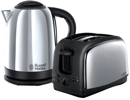 Russell Hobbs 2 Piece Stainless Steel Lincoln Pack Kettle and Toaster Set Russell Hobbs  - Size: Double (4'6) Super King (6') Single (3') Kingsize (5') Russell Hobbs 2 Piece Stainless Steel Lincoln Pack Kettle and Toaster Set Russell Hobbs  - Size: Double (4'6) Super King (6') Single (3') Kingsize (5')