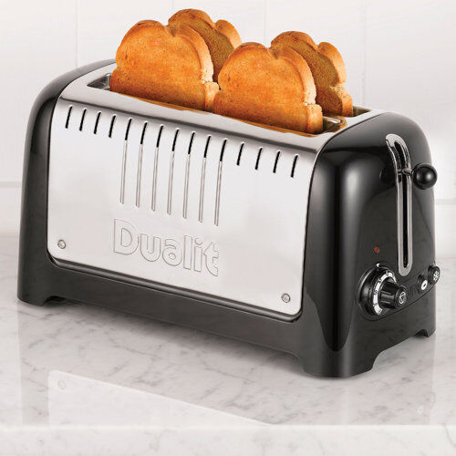 Dualit Lite Long Slot Metallic 2 Slice Toaster Dualit  - Size: 1981cm H x 76.2cm W x 4.5cm D Dualit Lite Long Slot Metallic 2 Slice Toaster Dualit  - Size: 1981cm H x 76.2cm W x 4.5cm D