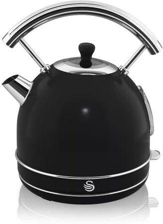 Swan 1.8L Stainless Steel Electric Kettle Swan Colour: Black  - Size: Super King Swan 1.8L Stainless Steel Electric Kettle Swan Colour: Black  - Size: Super King