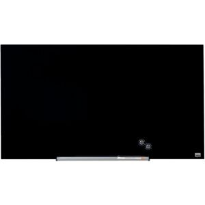 Nobo Wall Mounted Magnetic Glass Board Black 55.9cm H x 99.3cm L Nobo Wall Mounted Magnetic Glass Board Black 55.9cm H x 99.3cm L