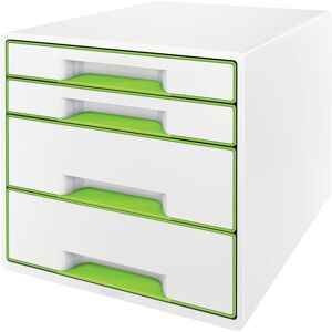 Leitz Wow Cube Paper Organiser White/Green 27cm H X 28.7cm W X 36.3cm D Leitz Wow Cube Paper Organiser White/Green 27cm H X 28.7cm W X 36.3cm D