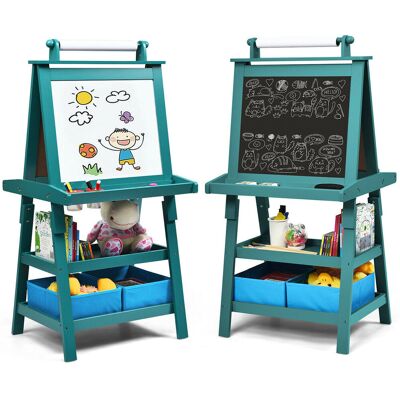 Isabelle & Max Effingham Magnetic Double Sided Easel Green 117cm H X 59cm W X 50cm D Isabelle & Max Effingham Magnetic Double Sided Easel Green 117cm H X 59cm W X 50cm D