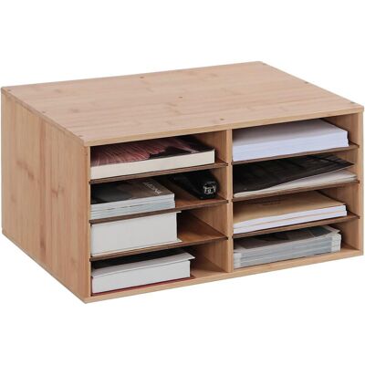 Latitude Run Baiya Large Bamboo Desktop File Sorter A4 Office Home Document Organiser Storage 8 Compartments Brown 25cm H X 49cm W X 31cm D Latitude Run Baiya Large Bamboo Desktop File Sorter A4 Office Home Document Organiser Storage 8 Compartments Brown 25cm H X 49cm W X 31cm D