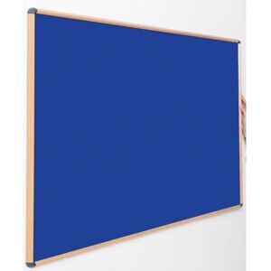 Symple Stuff Shield Design Wood Effect Wall Mounted Bulletin Board blue 120.0 H x 240.0 W x 2.5 D cm