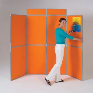 Symple Stuff Free-Standing Bulletin Board 200cm H x 210cm W orange/gray 200.0 H x 210.0 W cm