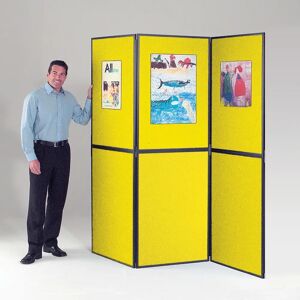 Symple Stuff Free-Standing Bulletin Board 200cm H x 210cm W yellow/black 200.0 H x 210.0 W cm