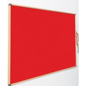 Symple Stuff Shield Design Wood Effect Wall Mounted Bulletin Board red 60.0 H x 90.0 W x 2.5 D cm