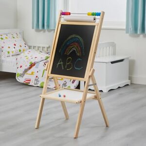 Symple Stuff Chelsy Double-Sided Easel with Accessories brown 87.0 H x 43.0 W x 43.0 D cm