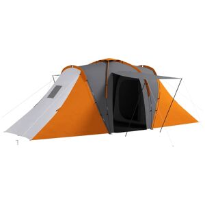 Outsunny 6 Person Tent orange/gray 190.0 H x 555.0 W x 225.0 D cm