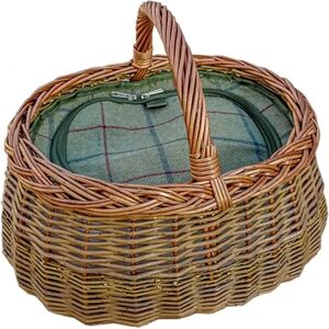 Brambly Cottage Car Wicker Picnic Basket with Fitted Cooler brown/green 31.0 H x 40.0 W x 32.0 D cm