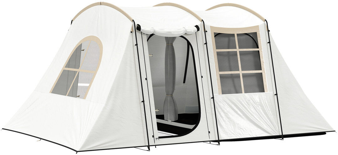 Outsunny Camping Tent Khaki 4 Person