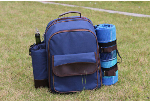 Symple Stuff Picnic Backpack Symple Stuff Colour: Blue  - Size: 38cm H X 30cm W X 18cm D Symple Stuff Picnic Backpack Symple Stuff Colour: Blue  - Size: 38cm H X 30cm W X 18cm D