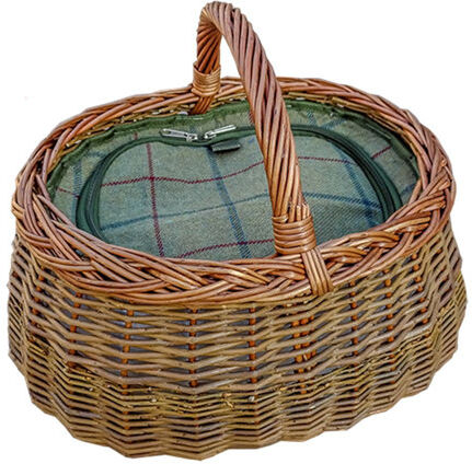 Brambly Cottage Car Wicker Picnic Basket with Fitted Cooler Brambly Cottage  - Size: 36cm H X 36cm W X 25cm D Brambly Cottage Car Wicker Picnic Basket with Fitted Cooler Brambly Cottage  - Size: 36cm H X 36cm W X 25cm D