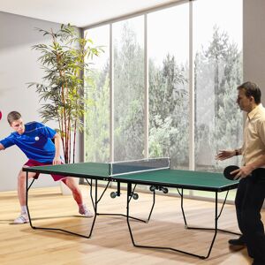 Freeport Park Culp Foldable Indoor/Outdoor Table Tennis Table Green 274cm L X 152.5cm W X 76cm H