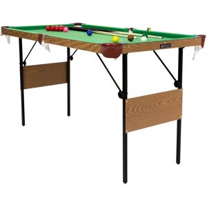 Freeport Park Hume 4Ft Pool Table brown/green 78.7 H x 138.8 W x 73.8 D cm