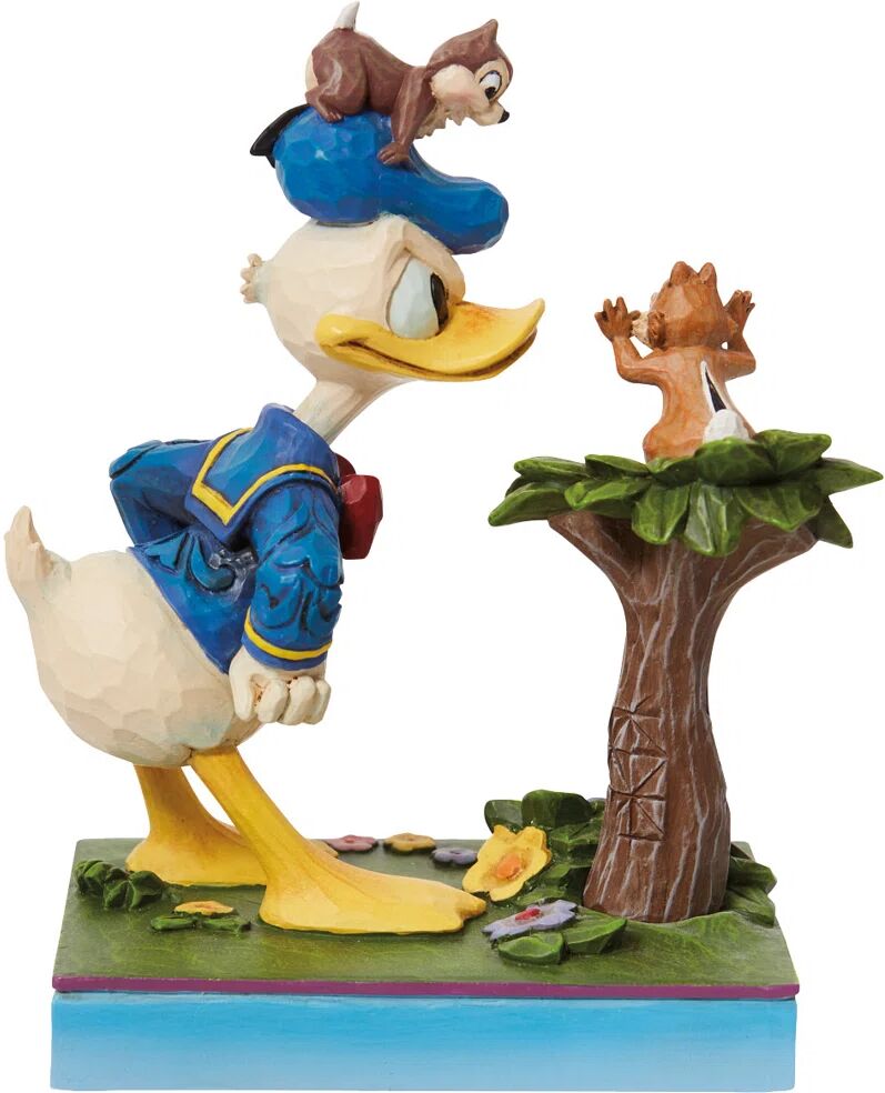 Disney Traditions Donald Duck and Chip N Dale Figurine blue/green/yellow 12.0 H x 11.0 W x 6.5 D cm