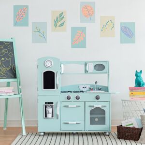 Teamson Kids - Little Chef Westchester Retro Play Kitchen Mint 93.4cm H X 97.2cm W X 29.2cm D